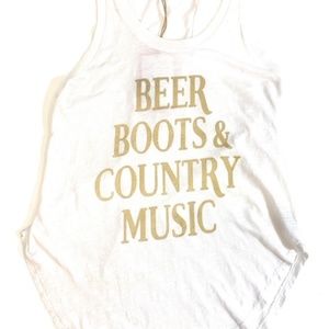 Brokedown Beer Boost & Country Tank White*